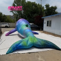 Baleine Géante Gonflable Personnalisée, Grande Baleine Galaxie Gonflable pour Parc à Thème et Décoration d'Événements