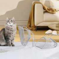 Pelle à crottes en acier inoxydable, grande pelle à litière pour chat en métal, manche en acier, accessoire pour litière pour chat, vente en gros