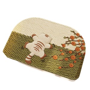 Alfombra de Baño con Diseño de Gato, Media Luna, Antideslizante, Absorbente, Lavable a Máquina, Diseño Animal - Product Image 1