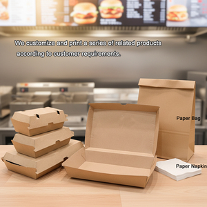 Boîtes à emporter en carton ondulé personnalisées pour les grands burgers et les dîners en <span class=keywords><strong>famille</strong></span> - Product Image 4