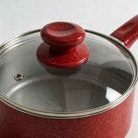 Casserole à sauce profonde antiadhésive en aluminium pressé de 18cm avec poignée en bakélite Nouvelle surface de laquage de pot de lait conçue
