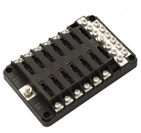 Porte-fusibles 12 V - 32 V pour Bateau, Camping-car, Caravane, Système Solaire, Remorque, Boîte à Fusibles de Voiture, Bloc de Fusibles de Voiture