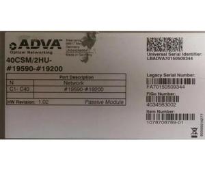 Répartiteur optique <span class=keywords><strong>ADVA</strong></span> 40 ports 40CSM/1HU- 19200 19590-Canal réseau MUX/DMX - Product Image 4