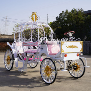 Carroza Eléctrica de Calabaza en Oferta, Vagoneta Metálica para Recorridos Turísticos en Parques y Ceremonias de Boda - Product Image 5