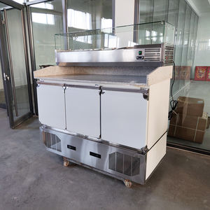 <span class=keywords><strong>Comptoir</strong></span> Réfrigéré Commercial à 2 Portes en Verre et Marbre pour Salades, <span class=keywords><strong>Pizzas</strong></span> et Bar à Salades - Product Image 6