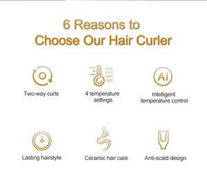 ที่ม้วนผมเซรามิกไฟฟ้าแบบหมุนได้สำหรับมืออาชีพใช้ม้วนผมอัตโนมัติอัจฉริยะให้ความร้อนทันที - Product Image 3