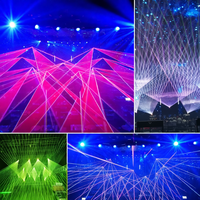 Lumière laser LED RGB DMX512 200W activée par le son pour DJ, discothèque, bar, scène