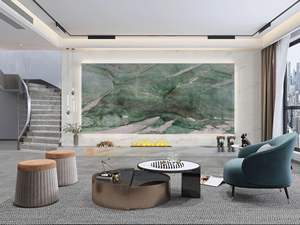 Azulejos de losa de mármol verde natural de lujo para <span class=keywords><strong>buceo</strong></span> al aire libre, comedor, Bistro redondo, consola de café, vestidor de uñas, juego de mesa de estudio - Product Image 3