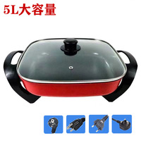 Vente en gros de casseroles antiadhésives de style coréen pour cuiseur carré de 5l pour cuisine saine chaudron pour dortoir