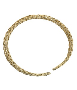Collar Hasli Redondo Cruzado Chapado en Oro Hecho a Mano para Mujer, Joyería Étnica Tradicional, Gargantilla, Accesorios para Fiesta - Product Image 1