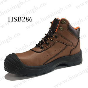Scarpe Antinfortunistiche LXG per Industria Chimica, Qualità in Pelle, Puntale in Acciaio/Inserto per Suola Intermedia, Economiche, Stivali da Lavoro Marroni HSB252 - Product Image 3