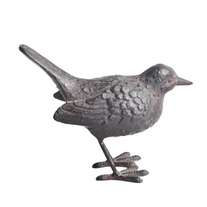 Gusseisen stehender kleiner Vogel für Desktop oder Garten dekorativ