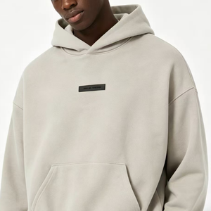 Nouveau sweat à <span class=keywords><strong>capuche</strong></span> en coton ESS SS23 AU 2026, coupe ample, logo <span class=keywords><strong>noir</strong></span>, pour homme, vente chaude transfrontalière - Product Image 1