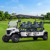 Voiturette de golf électrique moderne avec batterie au lithium, capacité tout-terrain et accessoires haut de gamme