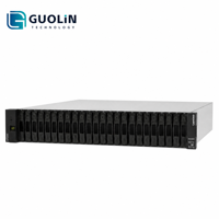 Lenovo ThinkSystem DE4200H 2U24, Sistema de Almacenamiento en Red (SAN) Híbrido con Flash Array, 64 GB, Controlador Dual, 25/10GbE ISCSI, 16/32Gb FC, 12Gb SAS, 96 Unidades, 2.3PB