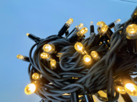 Guirlande lumineuse LED d'extérieur, câble en caoutchouc étanche IP67, éclairage LED décoratif de Noël, guirlande lumineuse féerique pour les événements de mariage