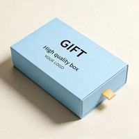 Boîte en carton personnalisée avec logo estampé or, écologique, pour bijoux et montres, boîte cadeau coulissante avec revêtement UV pour mariage