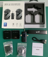 Microphone sans fil F11-2, microphone d'enregistrement sans fil F15, microphone tour de cou deux-en-un et trois-en-un