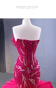 S0867Y Nouvelle Robe de Mariée de Luxe 2026, Col en V Profond, Bustier, Coupe Ajustée, Traîne Sirène, Grande Taille - Product Image 5