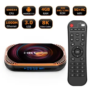 Newest HK1 RBOX X4 Amlogic S905X4 8K HD Android 11.0 TV Set Top Box Dual WiFi BT Smart Android Box