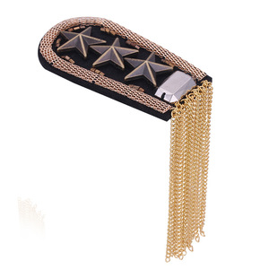 Nouveau Design Strass Clouté Insigne Vêtements Vêtement Accessoires De Luxe Gland Strass Insigne D'épaule - Product Image 6