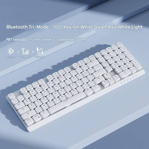 <span class=keywords><strong>Clavier</strong></span> mécanique silencieux à profil bas MK100, filaire/sans fil 2.4G/BT, 3 modes, USB, éclairage LED RVB, interrupteur mécanique pour jeux - Product Image 2