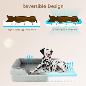 Lit pour chien orthopédique en mousse à mémoire de forme, rectangulaire, minimaliste, fantaisie, amusant, personnalisé en usine, moderne, anti-stress, pour animaux de compagnie, avec coussin pour chat - Product Image 3