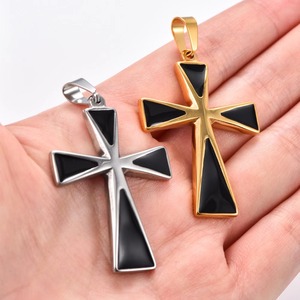 Collar con Colgante de Cruz Irregular de Acero Inoxidable, Diseño Único, para Hombres y Mujeres, Amuleto Religioso, Cadena con Dije de Fe Cristiana, Joyería Metálica - Product Image 5