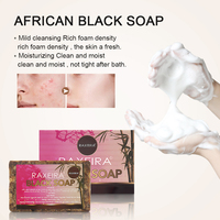 Savon Noir Africain Fait Main Naturel Marque Privée Éclaircissant Visage et Corps Anti-Acné Anti-Taches Sombre