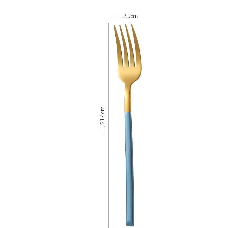 Or avec fourchette bleue