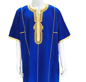 ثوب juba ملابس إسلامية تطريز أثواب مغربية إسلامية قفطان طويل سعودي عربي ثوب للرجال - Product Image 5