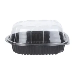Baki kotak ayam panggang wadah makanan kelas mengambil kemasan makanan plastik kotak plastik kecil produsen Embossing