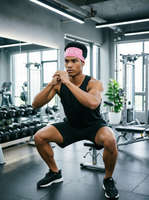 Bandeau de sport respirant 100 % coton avec ruban rose personnalisé pour la sensibilisation au cancer du sein, idéal pour le yoga, la course et la gym, extensible et à séchage rapide pour femme