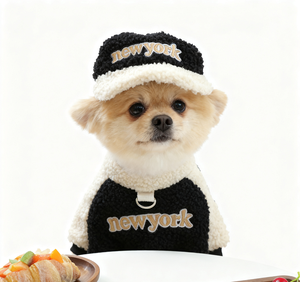 Pull décontracté en polyester style New York pour animaux de compagnie (chiots et chatons) – Collection Automne/Hiver – Noir - Product Image 4