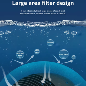 Pompe à eau submersible pour <span class=keywords><strong>bassin</strong></span> à poissons, grand débit, pompe de circulation, <span class=keywords><strong>filtre</strong></span>, cylindre en plastique écologique, eau douce - Product Image 3