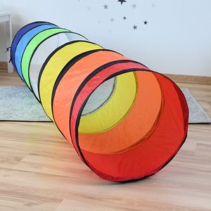 <span class=keywords><strong>Arcobaleno</strong></span> Pop-Up strisciante Tunnel <span class=keywords><strong>tenda</strong></span> da gioco per i più piccoli morbido sport giocattolo in poliestere per Baby Dog - Product Image 5