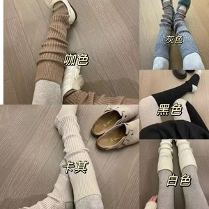 Calcetines Largos hasta la Rodilla para Mujer, Térmicos, Cálidos, de Color Sólido, Fibra de Poliéster, Absorbentes del Sudor, para Otoño e Invierno - Product Image 3