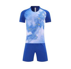 Kaos Latihan Sepak Bola 100% Poliester Kerah Bulat Patchwork Cetak Laser Unisex - Product Image 4