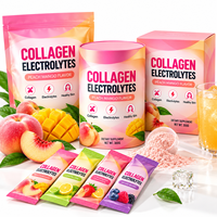 Sachets de beauté pour femmes sans sucre, saveur fruits, mélange de boisson fraise-citron, hydratation, bâtonnets électrolytiques portables, poudre de collagène