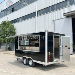 Carrito de Comida Eléctrico Cuadrado Negro para Helados, Remolque de Comida Móvil Personalizado, Precio de Fábrica - Product Image 6