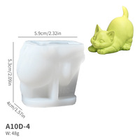 Molde de silicona 3D ecológico y apto para mascotas (perros y gatos) para velas, manualidades modernas de animales y recuerdos de mascotas para el hogar