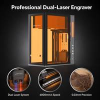 Máquina de Marcado Láser Dual de Escritorio Portátil, 30W 20W 200x200mm, Aplicación Bluetooth, Graba Plata/Aleación/Joyería/Piedra, para Manualidades