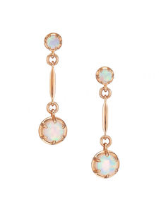 Dainty <b>Earring</b> 925 Sterling Silver <b>Opal</b> Ladies Gift Natural Gemstone Women Small <b>Stud</b> <b>Earrings</b> - Product Image 2
