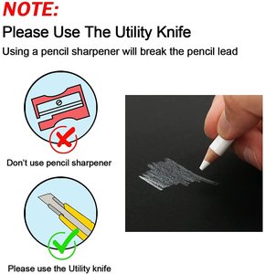 Croquis Surbrillance Crayon Fusain Blanc Croquis Crayon Peinture Spécial Crayon Fusain Blanc - Product Image 4