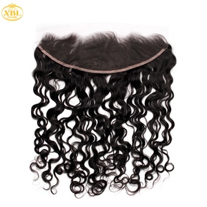 Paquets de cheveux avec fermeture en dentelle et frontal Hd 13X4 Water Wave Raw Cambodgian Closures pour stylistes 24H 10-30 "USA Expédition - Product Image 4