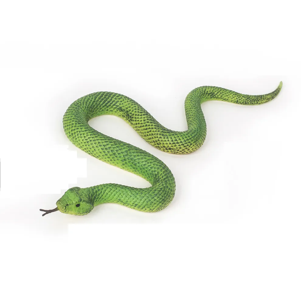 Wild Reptile Series 3D Rubber Trimeresurus Stejnegeri Model TPR Water Snake Toys For Kids