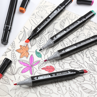 Ensemble de marqueurs permanents à double embout biseauté Bonvada 80 100 couleurs, encre à base d'alcool, lavable et non lavable, pour artistes et graffitis