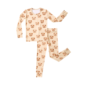 OEM ODM Klantspecifieke bedrukking Biologische bamboe baby- en peuter slaapkleertjes pyjama set kinder tweedelige pyjama set - Product Image 1