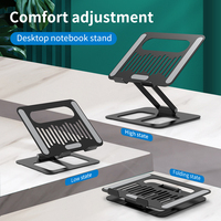 Support pour ordinateur portable, support ergonomique pour ordinateur portable, pliable, réglable, en aluminium, pour la maison et le bureau