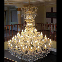 Lustre LED en cristal personnalisé OEM/ODM de style moderne pour décoration intérieure, salle de bal, hall, escalier